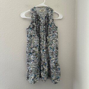 Zadig & Voltaire Karo Girls Floral Print Dress Sleeveless Ruffled Lightweight Co